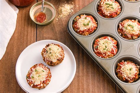 Chicken Parm Meatloaf Minis More Healthy Muffin Pan Meatloaf Recipes Hungry Girl