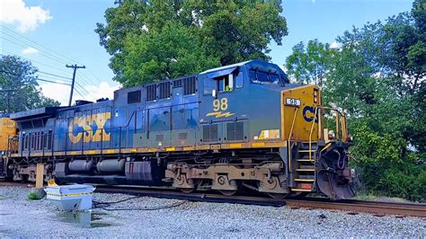 CSX M491 Headed Northbound In Monroe NC With CSXT 98 In The Lead 9 7 22