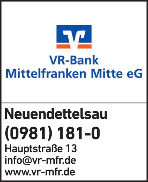 Vr Bank Mittelfranken Mitte Eg In Neuendettelsau In Das Rtliche