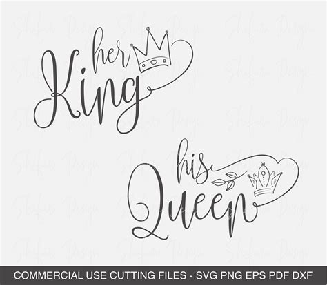 His Queen Her King Svg Queen Svg King Svg King And Queen Etsy