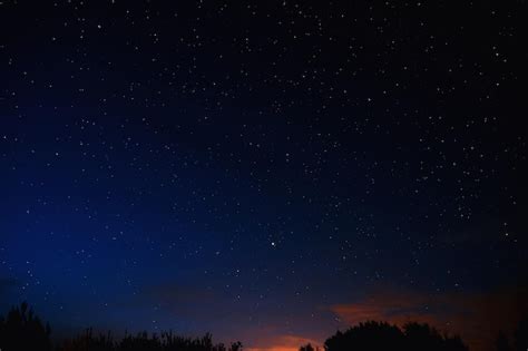 Premium Photo | Night sky stars and galaxies in the sky at dusk