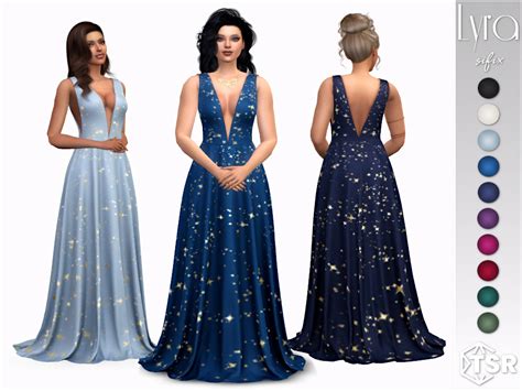 Sifix S Lyra Gown Sims Dresses Sims Sims