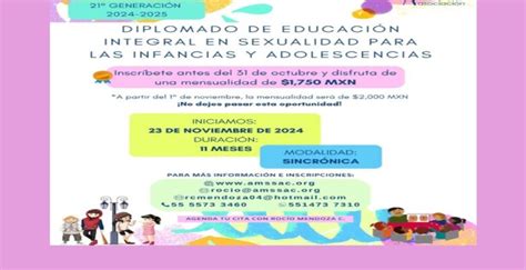 Diplomado De Educación Integral En Sexualidad Para Las Infancias Y