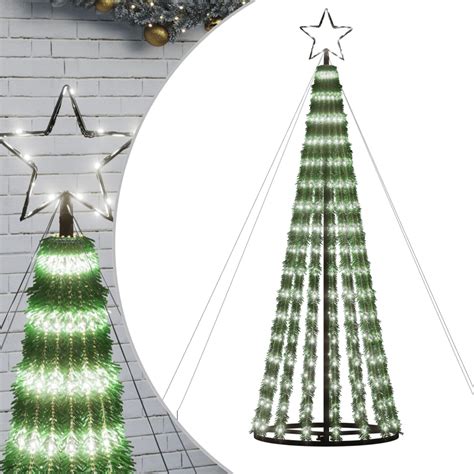 Árvore de Natal luminosa em cone 275 LEDs 180 cm branco frio Loja