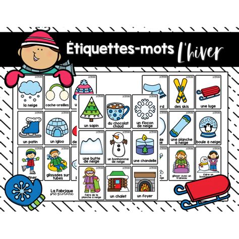 Tiquettes Mots L Hiver