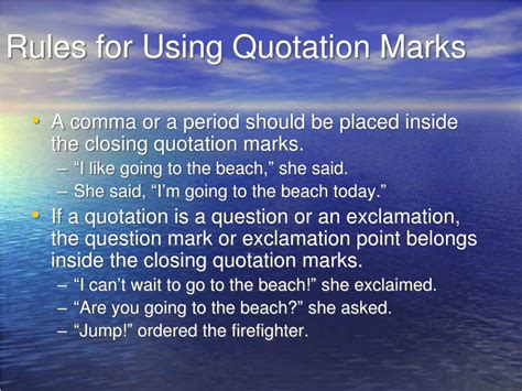 Ppt Using Quotation Marks Correctly Powerpoint Presentation Free Download Id7028265