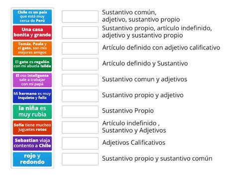 Art Culos Sustantivos Y Adjetivos Calificativos Une Las Parejas