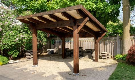 Sloped Covered Pergola Ontario Side Front Ontario Outdoor Rooms