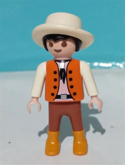 Figurine Playmobil Enfant Cowboy Diligence Cowboy Jeans Ref Oeste