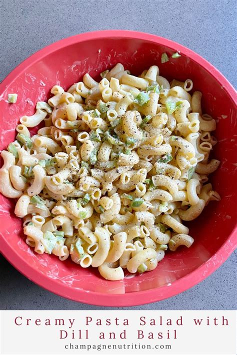 Creamy Macaroni Salad With Dill And Basil {chilled Dill Pasta Recipe}