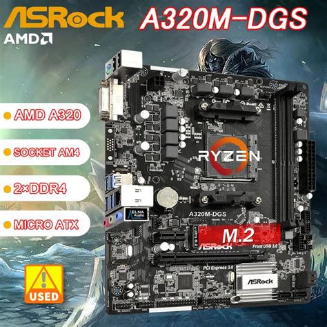 Amd a320 a320m placa mãe para ryzen 5 5600 cpu asrock A320M DGS am4