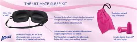 Macks Dreamgirl Contoured Sleep Mask Pink Comfortable Adjustable