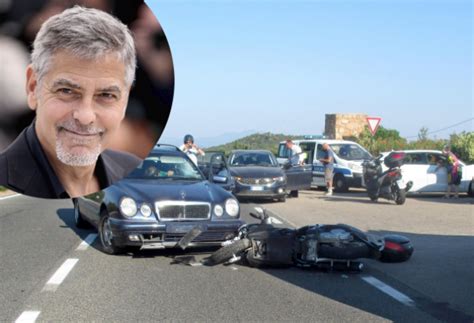 George Clooney Grave Accidente De Moto En Cerdeña