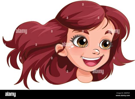 A girl with red hair and brown eyes illustration Stock Vector Image ...