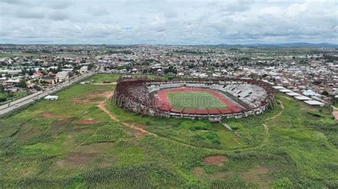 Aerial High City View of New Jos Stadium, Plateau State, Nigeria Stock ...