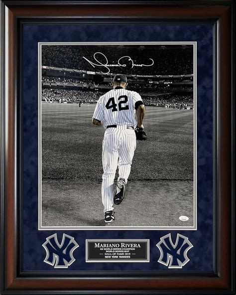 Mariano Rivera Autograph Photo Enter Sandman 23x29 JSA Authentication - New England Picture