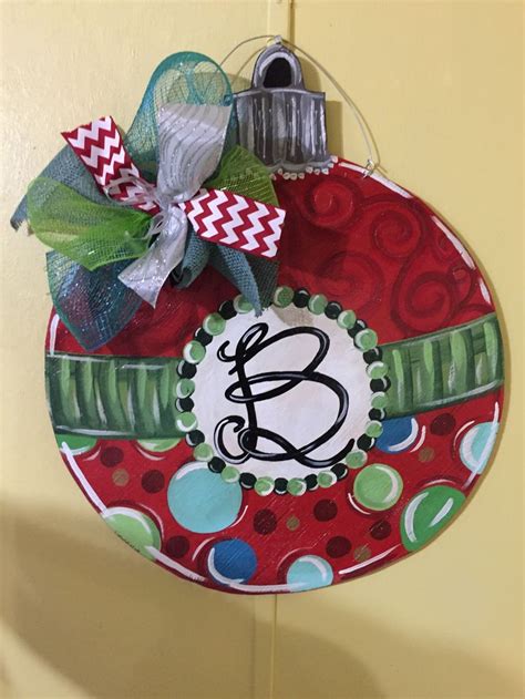 I Painted This Wooden Ornament Door Hanger For The Holiday Season