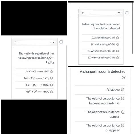 Solved In Limiting Reactant Experiment The Solution Is