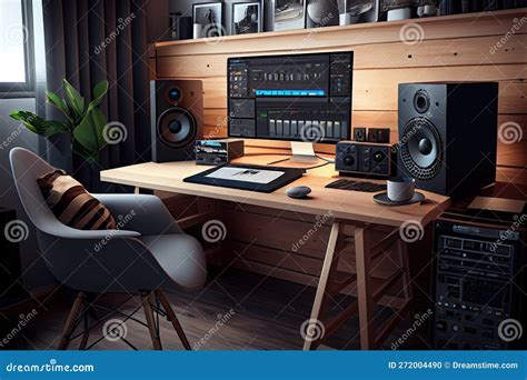 Photography, Music Studio Setup, Music Workstation in Home. Generative ...