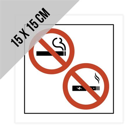 Pictogram Bordje Verboden Te Roken E Sigaret Verboden 15 X 15 Cm