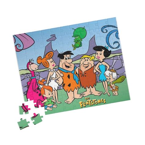 Throwback Cartoon The Flintstones Puzzle Barney Betty Wilma Fred Bam