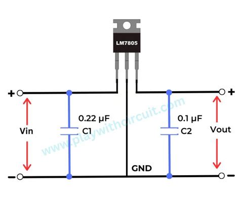 7805 Voltage Regulator IC Pinout, Circuit, and its Working