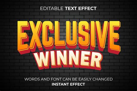 3d editable text effect. exclusive winner game text effect 8596675 ...