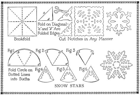 Cutting Easy Paper Snowflake Pattern Template