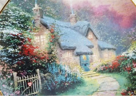 Thomas Kinkade Collectible Plate Enchanted Cottage Edwin Etsy