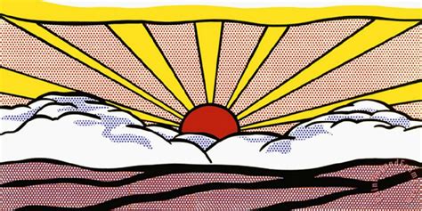 Roy Lichtenstein Sunrise C 1965 Painting Sunrise C 1965 Print For Sale