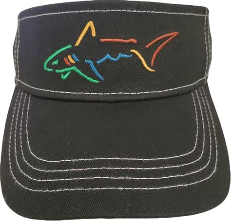 Greg Norman Mens Shark Logo Sports Visor One Size Black At Amazon