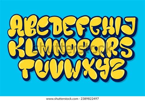 Graffiti Alphabet Graffiti Letter Yellow Color Stock Vector (Royalty ...