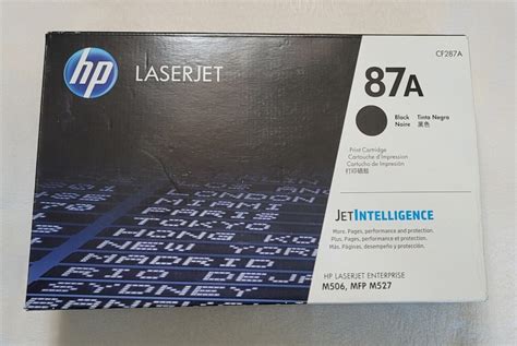 Hp 87a Black Toner Cartridge Cf287a For Laserjet M506 Mfp M527 New