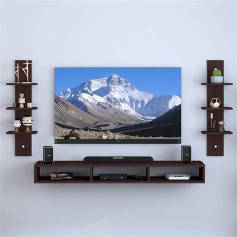 Total Crafts Engineered Wood Wall Mount Tv Unittv Standwall Set Top Box Standtv Cabinettv