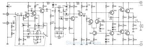 Rangkaian Amplifier OCL 45 Watt Dengan Tone Control Aktif Skemaku