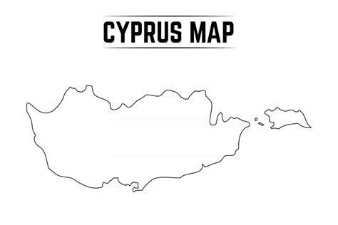 Outline Simple Map Of Cyprus Vector Art At Vecteezy