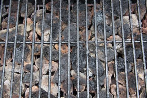 Barbecue Grill and Coal Close Up Stock Photo - Image of outside, pork ...