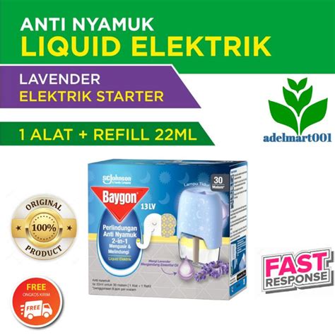 Jual Baygon Liquid Electric Lavender Starter Pack 22 Ml Dengan Alat