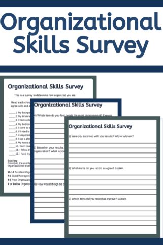 Organizational Skills Worksheet Pdf - SkillsWorksheets.com