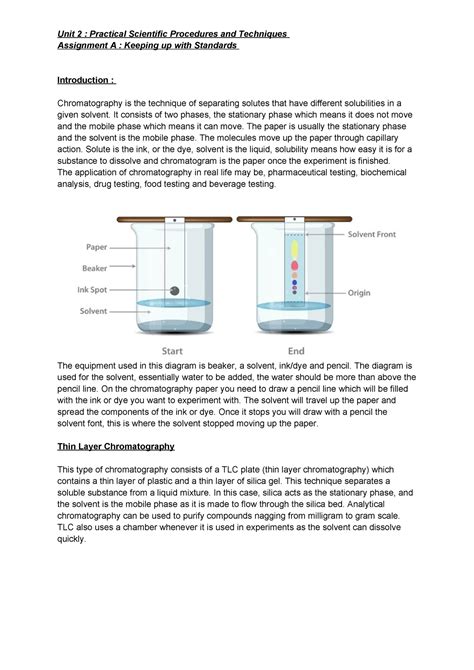 Btec Level 3 Applied Science Unit 2 Practical Scientific Procedures And Techniques Learning Aim