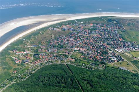 Langeoog Von Oben Sandstrand Landschaft An Der Nordsee In Langeoog