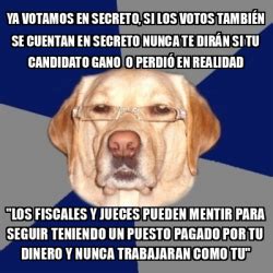 Meme Perro Racista Ya Votamos En Secreto Si Los Votos Tambi N Se