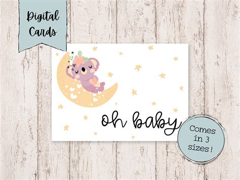 Baby Shower Digital Printable Card Baby Shower Printable Card Baby ...