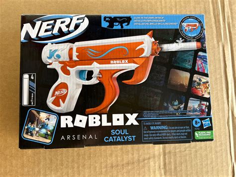 Nerf Roblox Arsenal Soul Catalyst Dart Blaster Glow In The Dark