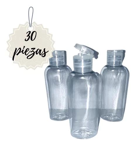 Botella Pet 60 Ml Envase Plastico Oval Tapa Flip Top 30 Pz MercadoLibre