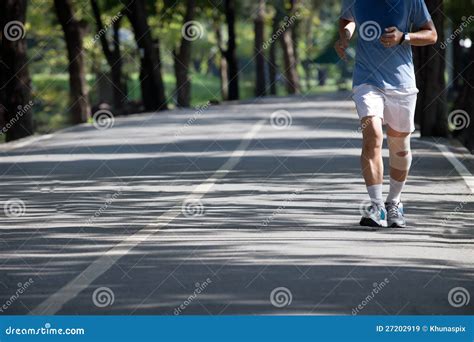 Man Jogging In The Public Park Stock Image Image Of Cheerful Alone