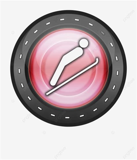 Iconbuttonpictogram Ski Jumping Symbols Buttons Jumpers Ski Jumping