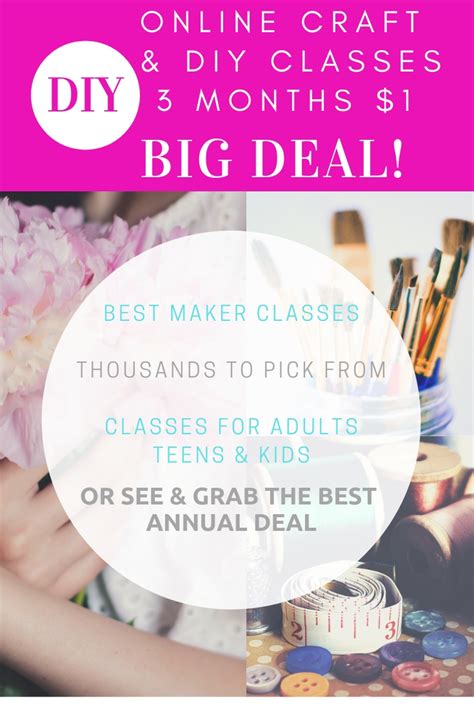 Online Crafting Classes With This Big Deal! 3 months for $1