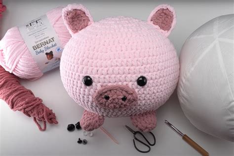 Cute Crochet Pig Patterns Video Tutorials Free