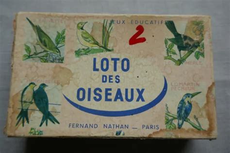 Jeu Ancien Loto Des Oiseaux Fernand Nathan Incomplet Manque